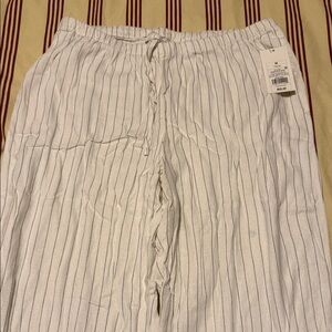 Women’s White Striped Pants